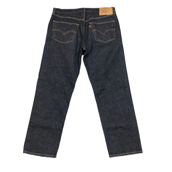 Vintage 90s Levi's 501 Straight Leg Black Denim Jeans 38x30 - Picture 1 of 11